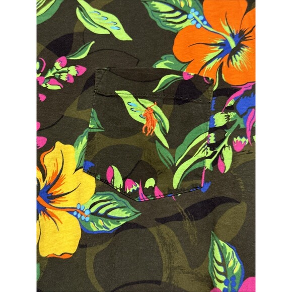 Men’s Polo Ralph Lauren All Around Print Camouflage Hawaiian T-Shirt Size Medium - Picture 2 of 6